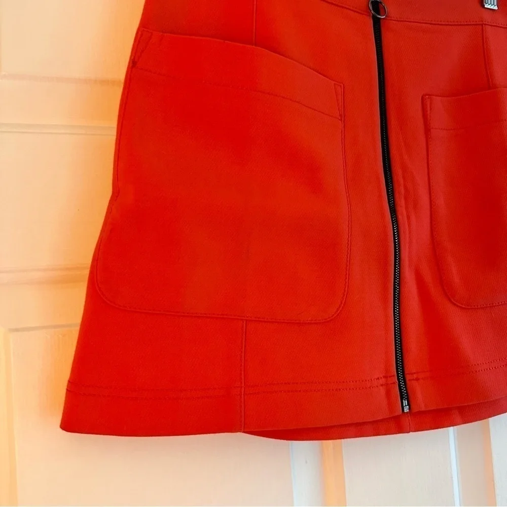Rachel‎ Roy Orange Front Zip Mini Skirt Size 6